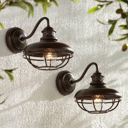Industrial style retro cage outdoor wall light - Image 2
