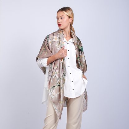 Van Gogh Apricot Blossom Art Scarf - Image 4