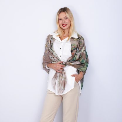 Van Gogh Apricot Blossom Art Scarf - Image 2