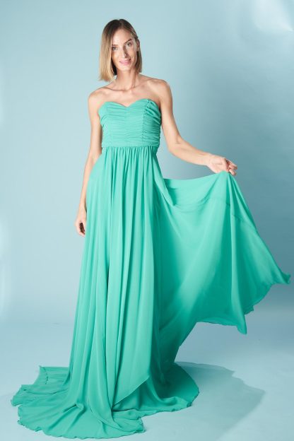 Mint green tube top dress