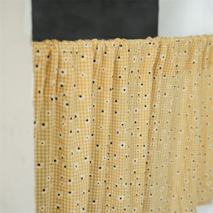 Turmeric floral short curtain - Image 3