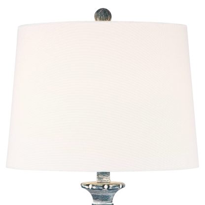 Vintage blue wooden table lamp - Image 10