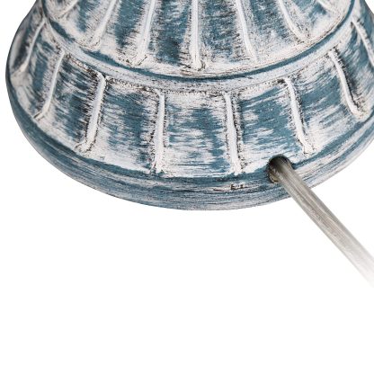 Vintage blue wooden table lamp - Image 4