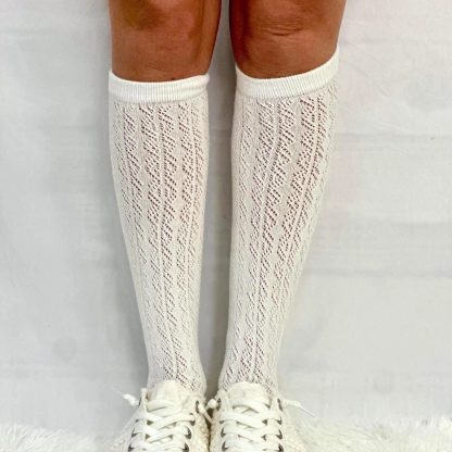 French hollow lace stockings