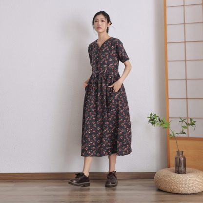 Retro floral dress - Image 2
