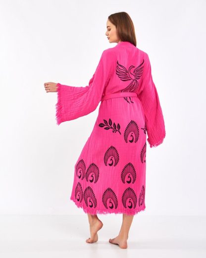 Pink Peacock Kimono Cardigan - Image 7