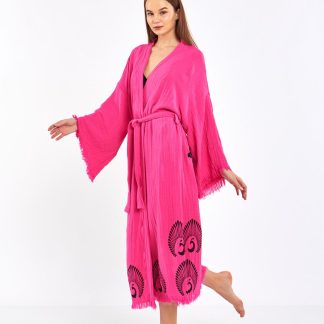 Pink Peacock Kimono Cardigan