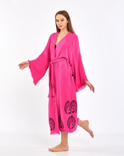 Pink Peacock Kimono Cardigan