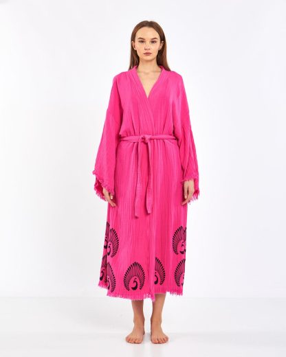 Pink Peacock Kimono Cardigan - Image 2