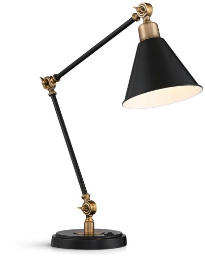 Retro industrial style double arm desk lamp
