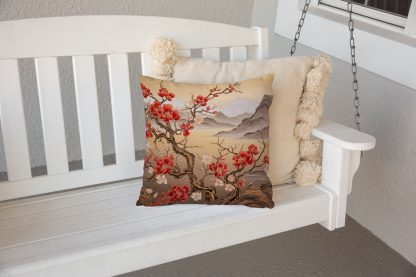 Chinese style landscape plum blossom pillow - Image 6