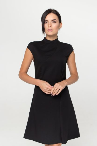Black Sleeveless Turtleneck Dress - Image 6