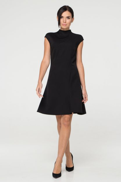 Black Sleeveless Turtleneck Dress - Image 5