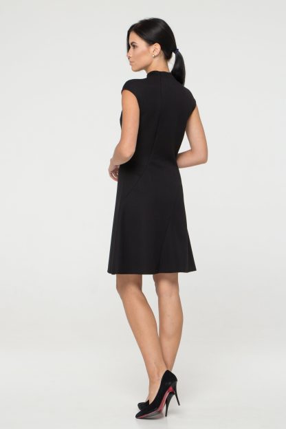 Black Sleeveless Turtleneck Dress - Image 3