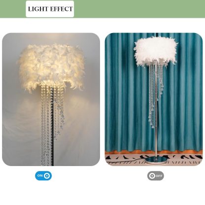 Feather crystal floor lamp - Image 7