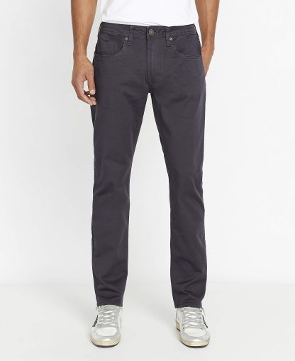 Men's dark grey slim fit casual pants - Image 4