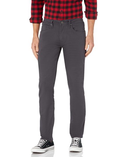Men's dark grey slim fit casual pants