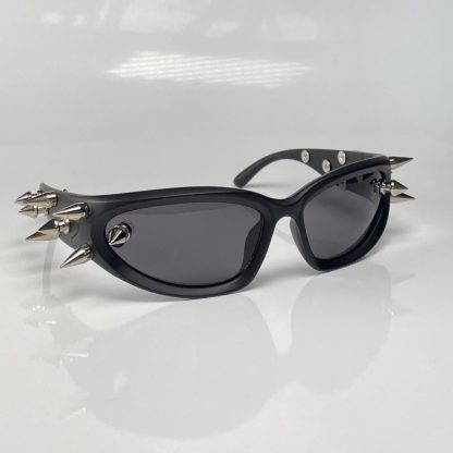 Punk style rivet cat-eye sunglasses - Image 6