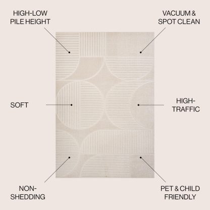 Modern geometric texture carpet - Image 9