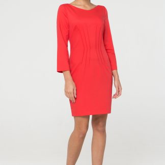 Red waist dress