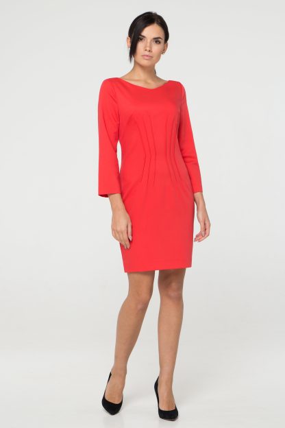 Red waist dress