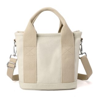 Off-white canvas handbag