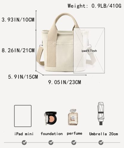 Off-white canvas handbag - Image 5