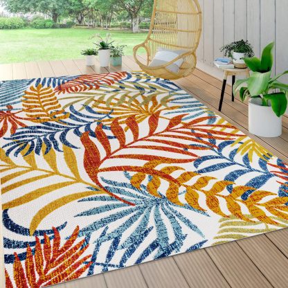 Tropical Leaf Shadow Outdoor Art Carpet - Image 12