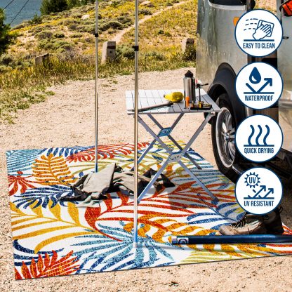 Tropical Leaf Shadow Outdoor Art Carpet - Image 10