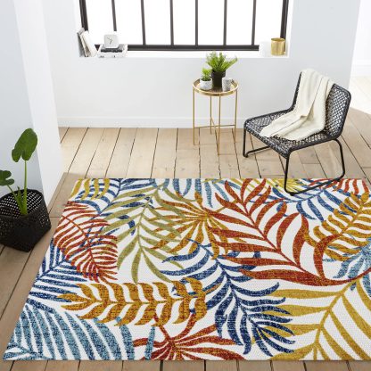 Tropical Leaf Shadow Outdoor Art Carpet - Image 6