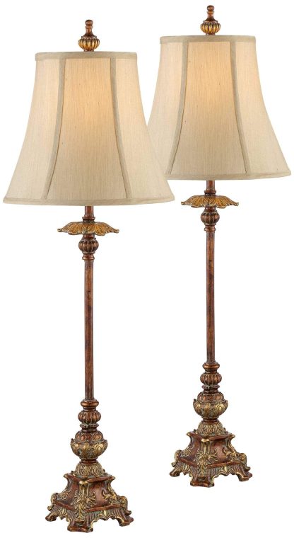 European style classical carved table lamp