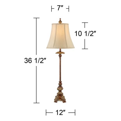 European style classical carved table lamp - Image 5