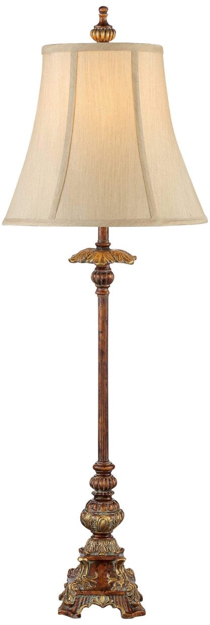European style classical carved table lamp - Image 2