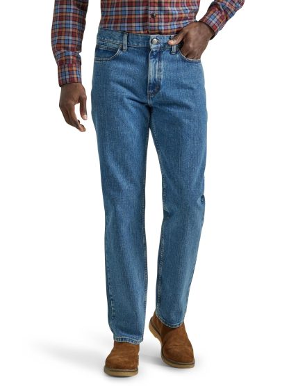 Classic Mid-Blue Relaxed Regular Fit Jeans