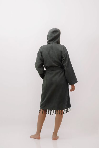Slouchy Hooded Bathrobe - Image 4