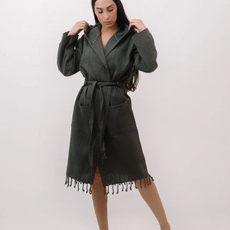 Slouchy Hooded Bathrobe