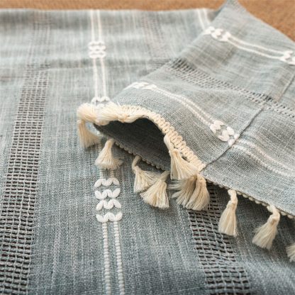 Ethnic style striped tassel short curtain - Image 3