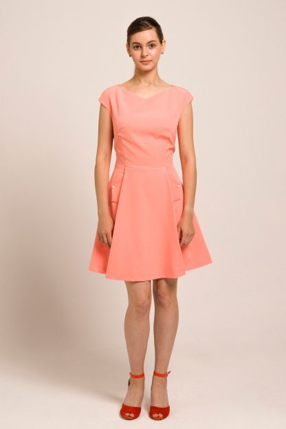 Vibrant pink and orange dress - Image 7