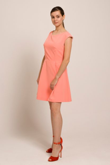 Vibrant pink and orange dress - Image 3