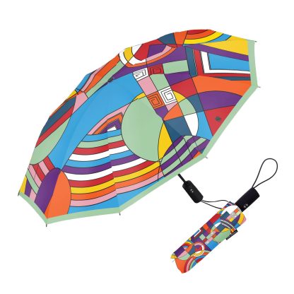 Artistic geometric folding umbrella - Image 4