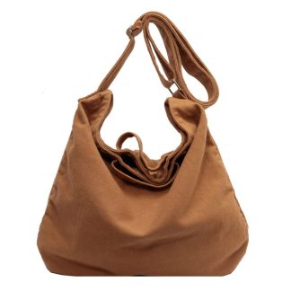 Khaki Canvas Casual Shoulder Bag