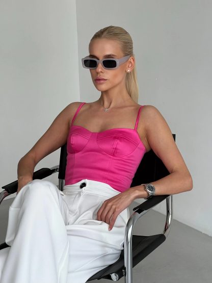 Rose Red Satin Camisole - Image 4