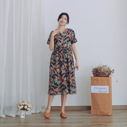 Natural style floral dress - Image 2