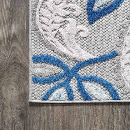 Paisley pattern outdoor woven rug - Image 12