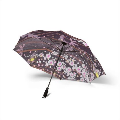 Dark Night Flowers Folding Umbrella - Image 4