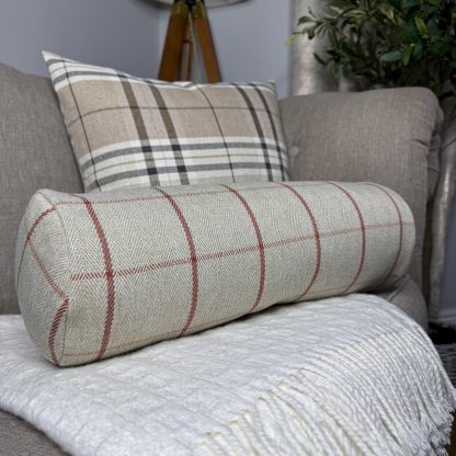 British Plaid Cylindrical Pillow