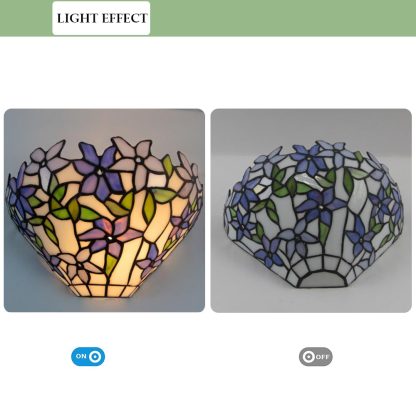 Tiffany stained glass wall light - Image 8