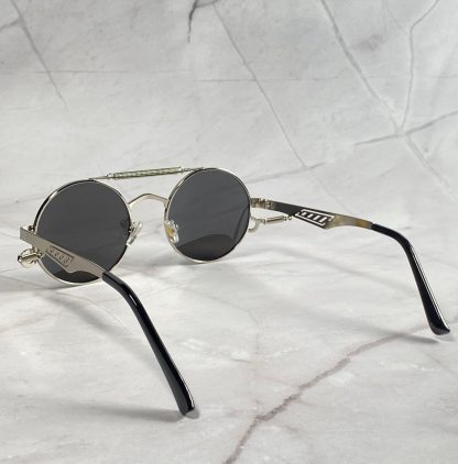 Retro Steampunk Round Sunglasses - Image 6