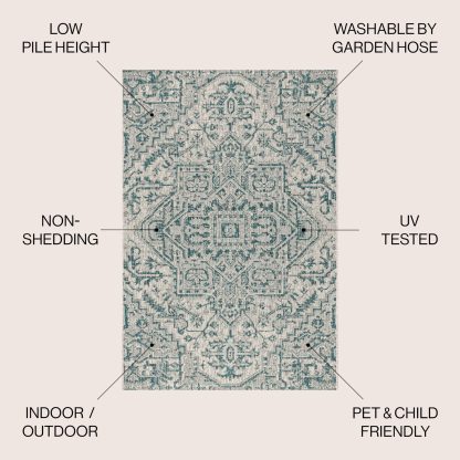 Retro ethnic style outdoor woven carpet - Image 9