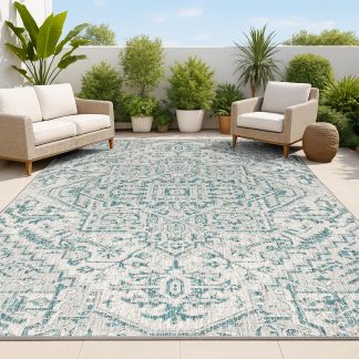Retro ethnic style outdoor woven carpet